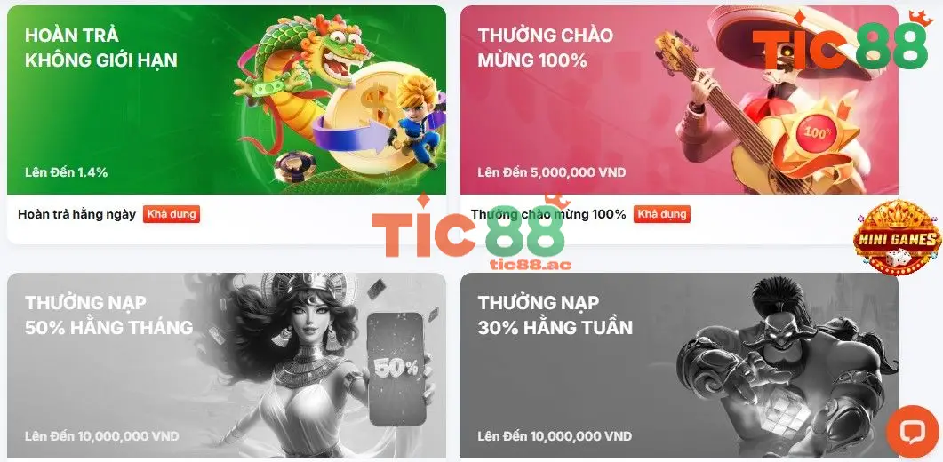 Khuyến Mãi Tic88: Ưu Đãi Bom Tấn, Mở Ra Vận May Cho Game Thủ 3 Chương Trình Hoàn Trả Vô Hạn, Chơi Game Không Lo Âu