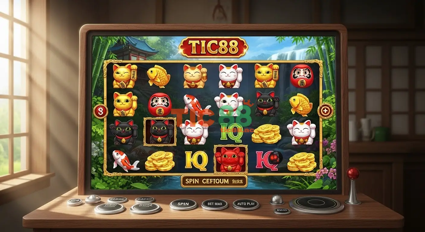 Thuần Thục Nổ Hũ Mèo Thần Tài - Hướng dẫn chơi tại TIC88 3 Khám phá giao diện và tính năng trò chơi